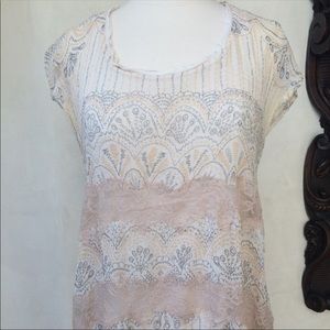 Diane Von Furstenberg DVF size 10 vintage silk lined  Tank sheer scoop neck